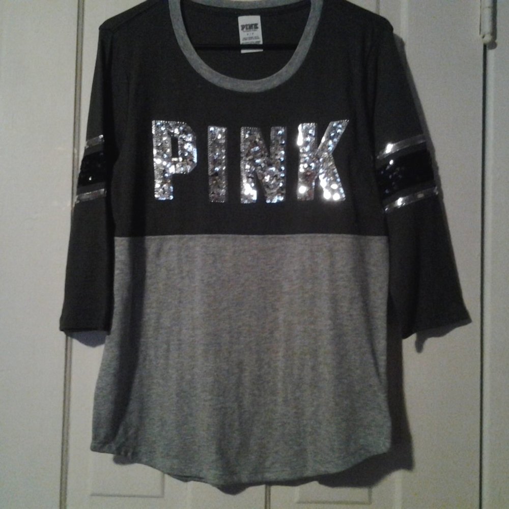 VS PINK Baseball Style Top Size Small ... NWOT!